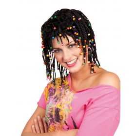 Perruque Femme avec coupe Rasta et perles