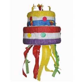 Pinata en forme de gâteau d'anniversaire