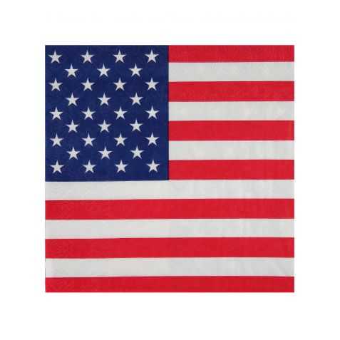 Serviettes en papier drapeau Etats Unis