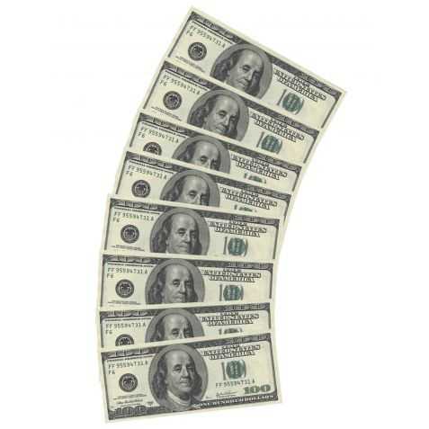 Serviettes en papier en forme de billet Dollar