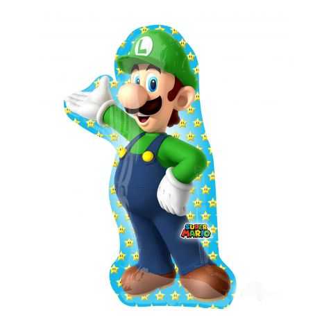 Ballon Mario Bros en forme de Luigi