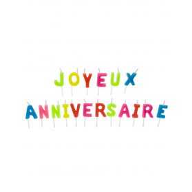 Bougies Lettres Joyeux Anniversaire