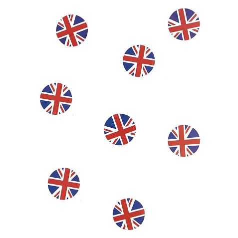 Confettis de table aux couleurs du Royaume Uni