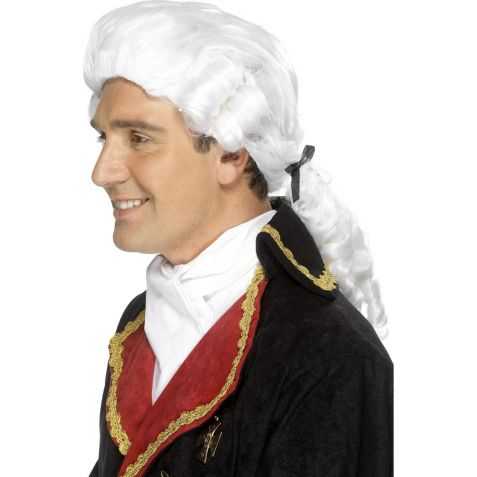 Perruque typique de Comte avec cheveux blancs
