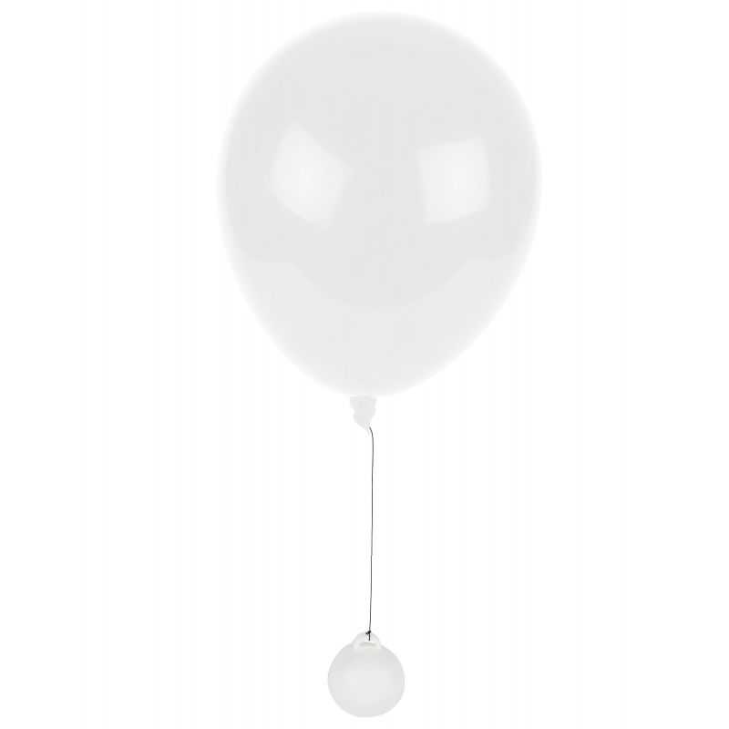 Ballon d'anniversaire surprise gonflé à l'hélium : happy birthday fond  blanc et pois