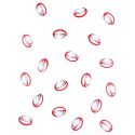 Confettis de table en forme de ballon de rugby