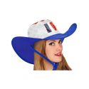 Chapeau Cow-Boy aux couleurs bleu blanc rouge