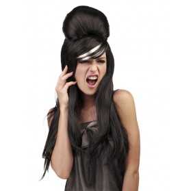 Perruque pour se déguiser en Amy Winehouse chanteuse de rock