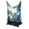 Décoration drap troué Halloween
