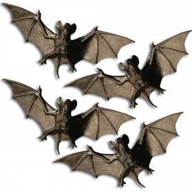 4 Chauves-souris Halloween 11 cm