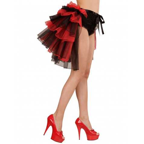 Tutu burlesque rouge et noir femme