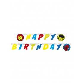 Guirlande happy birthday Avengers pop comic 200 x 16 cm