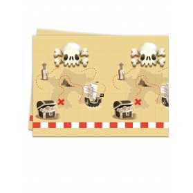 Nappe en plastique Pirate rouge et blanc 120 x 180 cm