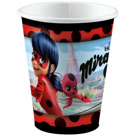 8 Gobelets en carton Ladybug à  Paris 250 ml