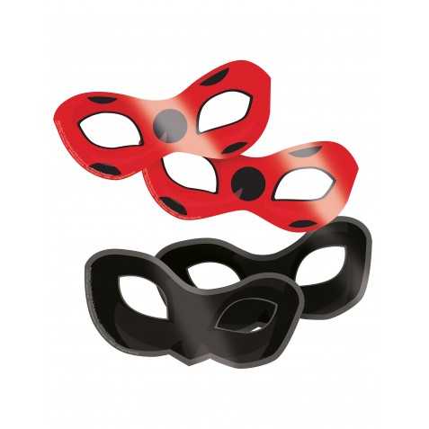 8 Masques en carton Ladybug