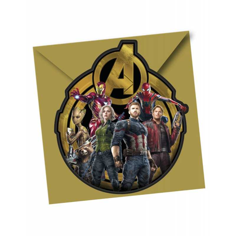 Cartes D Invitations Gouter Anniversaire Avengers Monsieur Paillettes