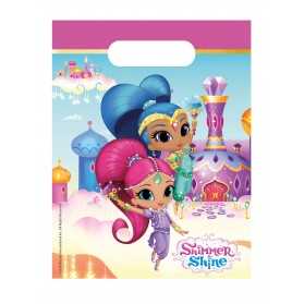 6 Sacs cadeaux Shimmer and Shine 23 x 16,5 cm