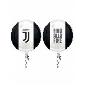 Ballon en aluminium Juventus noir et blanc 43 cm