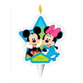 Bougie d'anniversaire Mickey et Minnie 7,5 cm