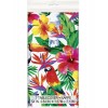 Nappe motif toucan perroquet fleurs des îles tropiques