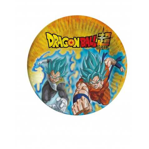 8 Assiettes en carton Dragon Ball Super 23 cm