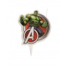 Bougie d'anniversaire Hulk Avengers 7,5 cm