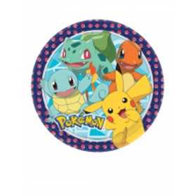 8 Assiettes en carton Pokémon 23 cm