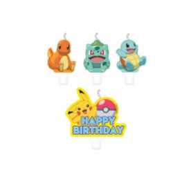 4 Bougies anniversaire Pokémon