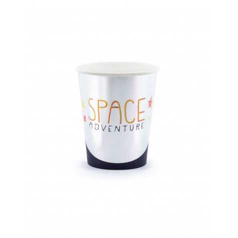 6 Gobelets en carton space adventure 200 ml