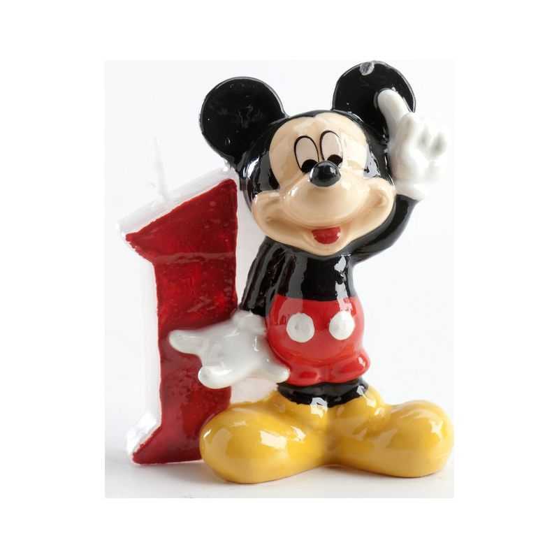 Bougie Anniversaire 1 An Mickey Bougie Mickey Chiffre 1