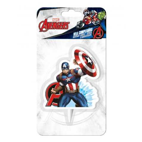 Bougie Anniversaire Theme Avengers Bougie Captain America