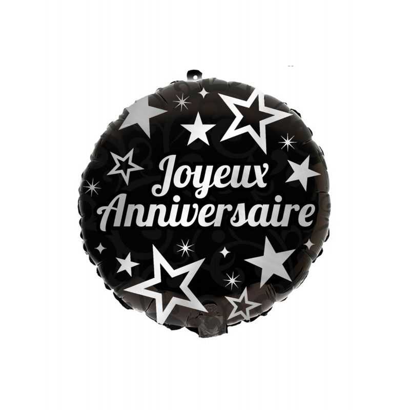 Ballon en aluminium Joyeux Anniversaire Papillons - 45 cm - Jour