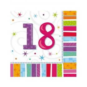 Serviettes en papier anniversaire par âge adulte