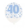 Ballons bleus Age 40 ans