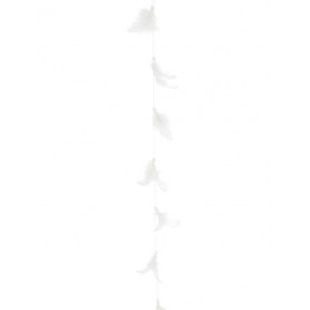 Guirlande de plumes blanche 1 m