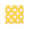 16 Petites Serviettes en papier jaunes à  pois blanc 25 x 25 cm