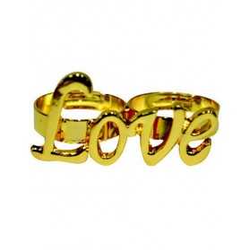 Bague dorée Love adulte