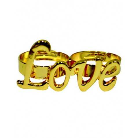 Bague dorée Love adulte