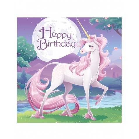 Serviettes En Papier Joyeux Anniversaire Licorne Monsieur Paillettes Serviettes En Papier Joyeux Anniversaire Licorne Monsieur Paillettes