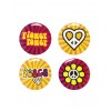 4 Pins Hippie Flower Power