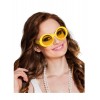 Lunettes disco jaunes adulte