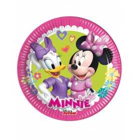 8 Petites assiettes Minnie Happy