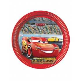 8 Assiettes en carton Cars 3 23 cm