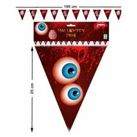 Guirlande à  fanions Meurtre d'Halloween 190 cm