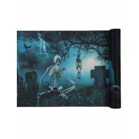 Chemin de table intissé Nuit d'Horreur 30 cm x 5 m