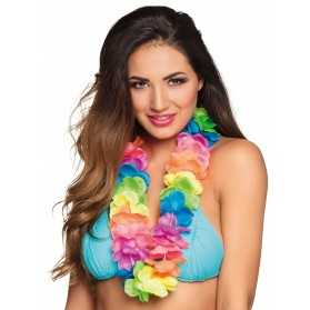 Collier Hawaï multicolore fluo luxe