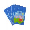 6 Sacs cadeaux en plastique Peppa Pig 22.5 x 15 cm