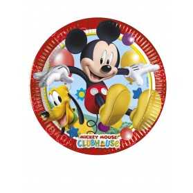 8 Petites assiettes en carton Mickey Mouse 20 cm