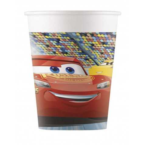 8 Gobelets en carton Cars 3 200 ml