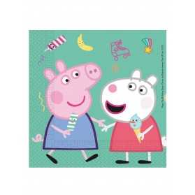 20 Serviettes en papier Peppa Pig 33 x 33cm